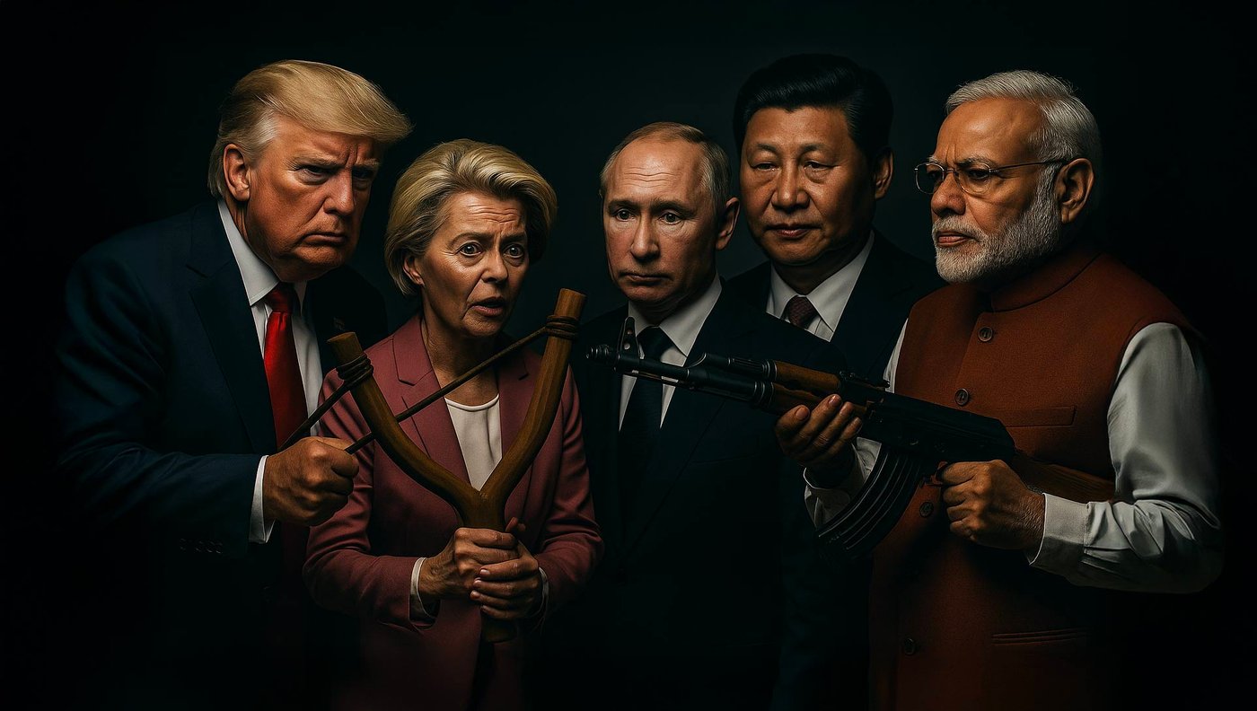 Sanzioni contro Mosca: l’Occidente combatte con la fionda, Putin con il Kalashnikov