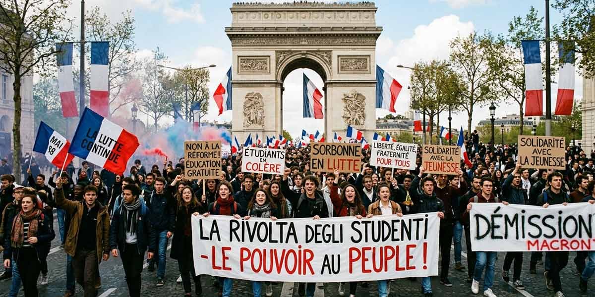 LA RIVOLTA DEGLI STUDENTI MINACCIA DI INCENDIARE L’EUROPA